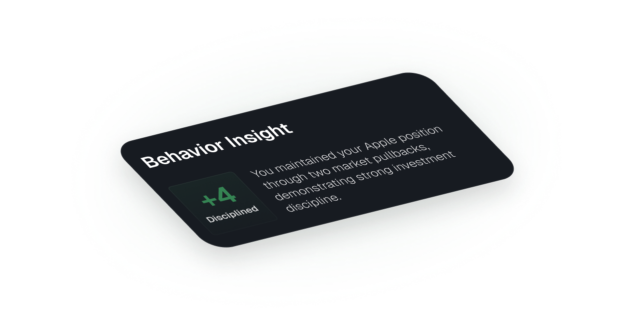 Aperçu d’un insight comportemental TradeMind